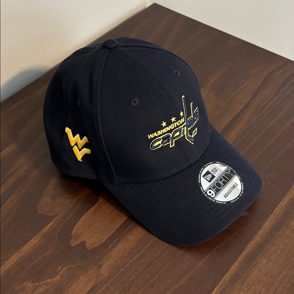 Washington Capitals | WVU Black Cap with Gold Embroidery NWT | Limited Edition
